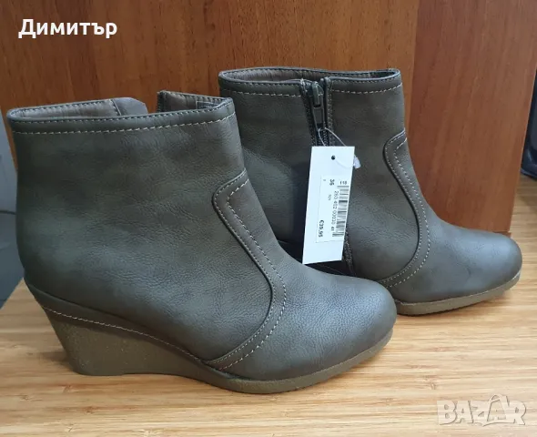 Дамски боти от Еко Кожа 36, снимка 3 - Дамски боти - 49049344