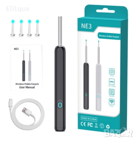 Безжичен уред за почистване на уши с HD камера и LED осветление, снимка 4 - Други - 52832256