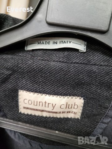  Country club, made in ITALY Мъжко черно палто  , снимка 4 - Палта - 39267518