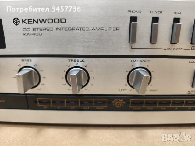 Винтидж Японски Стерео Усилвател Kenwood KA-400, снимка 8 - Ресийвъри, усилватели, смесителни пултове - 53105120