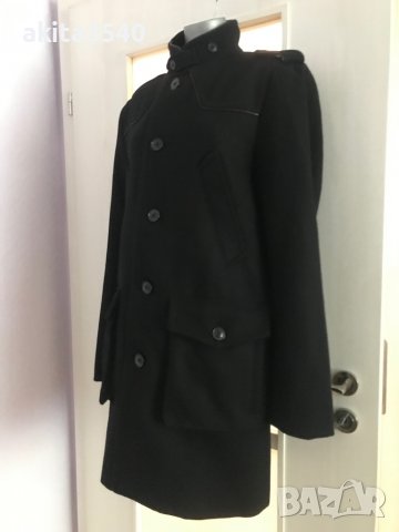Черно мъжко палто, снимка 2 - Палта - 34194057