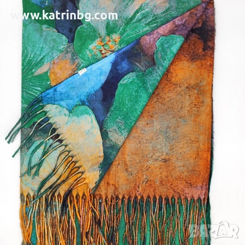 Комплект шапка, шал и ръкавици в зелено-Подарък за жена Код на продукта:DAK-0015, снимка 3 - Подаръци за жени - 52200746