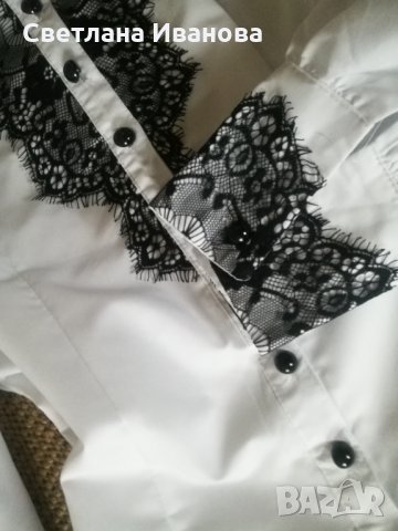 Риза с дантела, снимка 4 - Ризи - 27456551