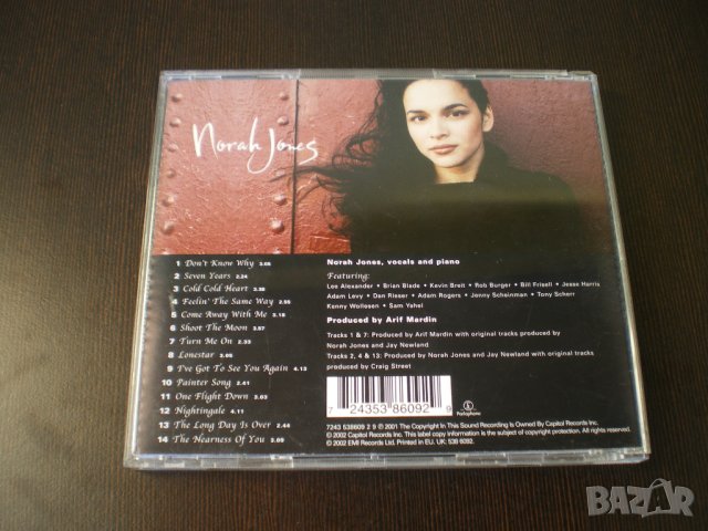 Norah Jones – Come Away With Me 2002, снимка 3 - CD дискове - 43023284