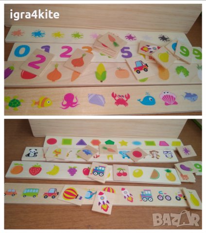Монтесори дървена кутия за класификации голям размер / монтесори материали, снимка 2 - Образователни игри - 37758765
