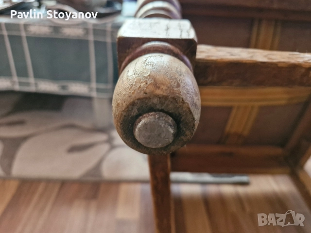 Голям старинен стол кресло с дърворезба , снимка 8 - Столове - 51941581
