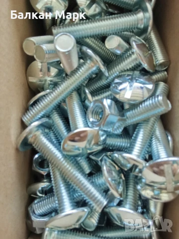 Болтове с полуобла глава и широка периферия Zn, PZ,М10х50 +гайки – 50 броя 🔩