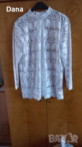 Дантелена блуза , снимка 1 - Блузи с дълъг ръкав и пуловери - 43364582