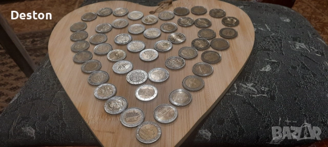 колекция от 2 евровизия монети, 50 броя