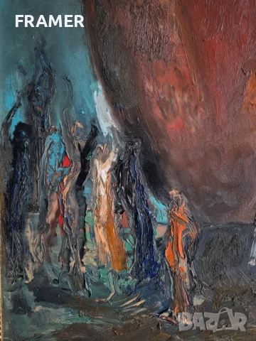 Енчо Пиронков - Червената лодка, снимка 5 - Картини - 50875931