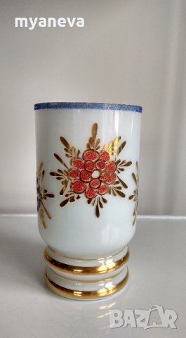 Цветна ваза с позлата от Соца, снимка 4 - Вази - 33073098