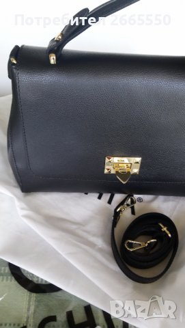 Нова, дамска, черна, кожена чанта, снимка 8 - Чанти - 37199330