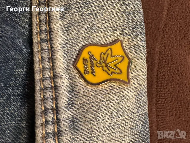 Уникално дънково яке с жълти акценти и дантела, снимка 6 - Якета - 49518331