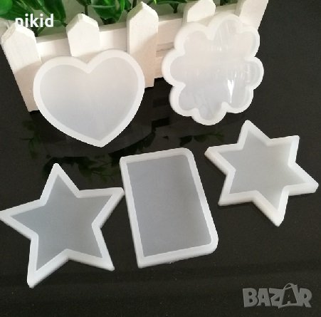 6 см плитка кръгла кръг силиконова форма молд основа фондан смола шоколад , снимка 2 - Други - 20205411