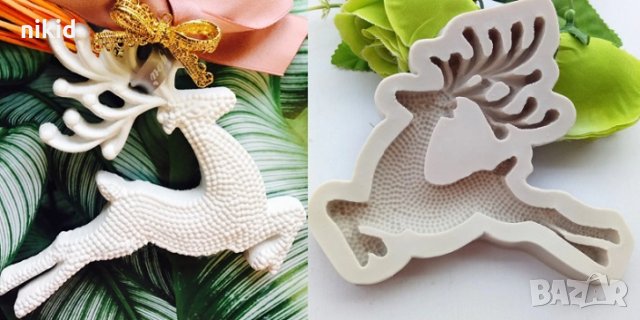 Грамаден релефен Елен силиконов молд форма декорация торта фондан шоколад гипс украса декор