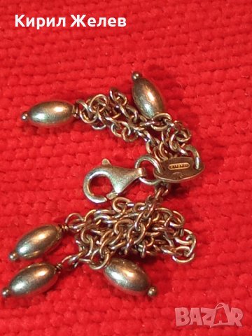 АРТИСТИЧНА ИТАЛИАНСКА СРЕБЪРНА ГРИВНА СРЕБРО 925 със СРЕБЪРНИ ВИСУЛКИ БУТИКОВО БИЖУ 34502