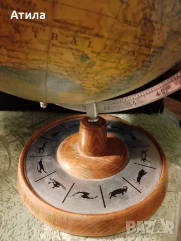 глобус метал дърво,зодии 48/38 см, снимка 2 - Декорация за дома - 49980325