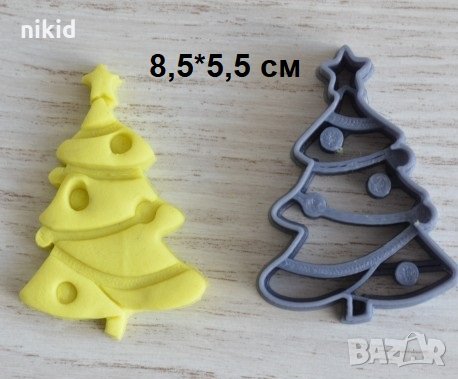 Елха с играчки пластмасов резец форма фондан тесто бисквитки