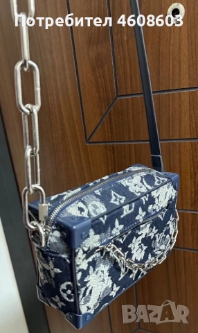 Стилна синя чанта, снимка 4 - Чанти - 51880129