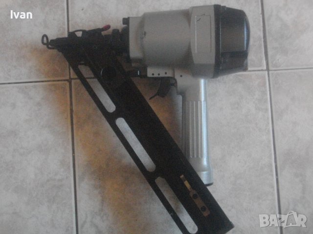 32мм-64мм-Голям Индустриален Пневматичен Такер-За Пирони 34 Градуса-Размер от 32 мм До 64мм-Като Нов, снимка 13 - Други инструменти - 38279661