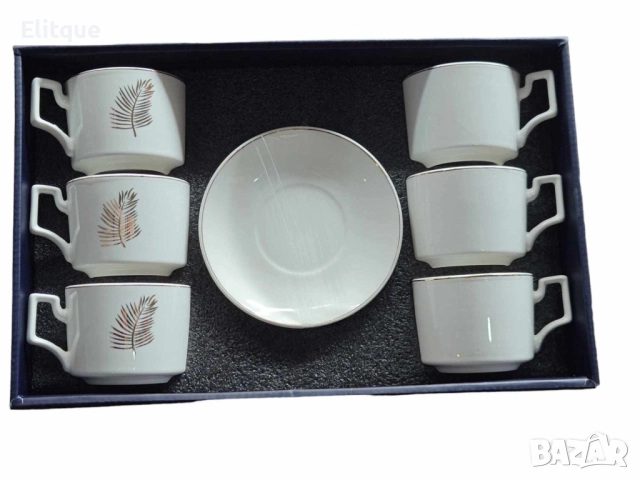 Луксозен олекотен  порцеланов комплект от 12 части, за вашия изискан стил . В два размера: Голям и м, снимка 5 - Чаши - 52894859
