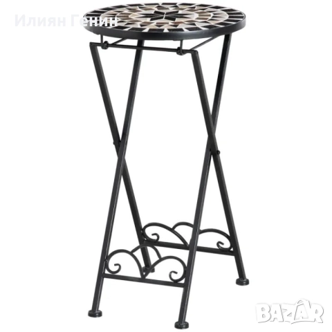 Стойка за растения Outsunny Ø36 x 67 см, сгъваема, кръгла, снимка 7 - Градински мебели, декорация  - 51928493