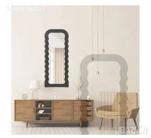 Огледало с черна рамка, 1,1м.