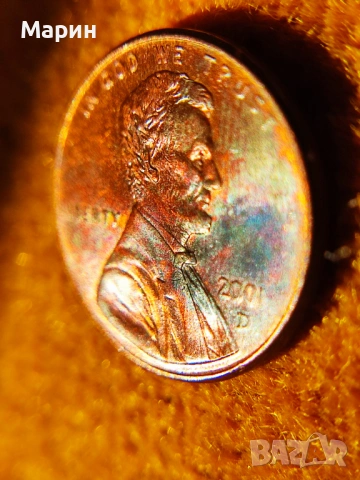 Мемориална монета 2001-D Lincoln One Cent нова с грешка в двойното ламиниране, снимка 2 - Нумизматика и бонистика - 53069900