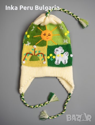 Автентична перуанска детска шапка Chullo от 2 до 8 години, различни цветове, снимка 10 - Шапки, шалове и ръкавици - 43264010