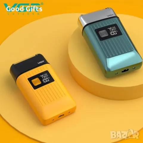 Електрическа самобръсначка VGR V-357 – Титаниеви фолия, LED дисплей, 2 скорости, USB зареждане, снимка 2 - Машинки за подстригване - 50400820