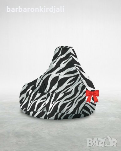 Барбарон пуф круша с цветен печат , снимка 7 - Столове - 34616585