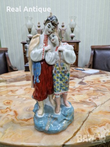 Превъзходна антикварна украинска порцеланова фигура статуетка , снимка 4 - Статуетки - 43572927