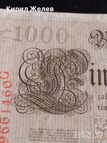 РАЙХ БАНКНОТА 1000 марки 1910г. Германия УНИКАТ ЗА ЦЕНИТЕЛИ 36817, снимка 5 - Нумизматика и бонистика - 39898794