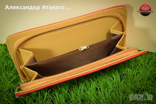 Лазерно гравирано дамско портмоне , снимка 3 - Портфейли, портмонета - 26784142