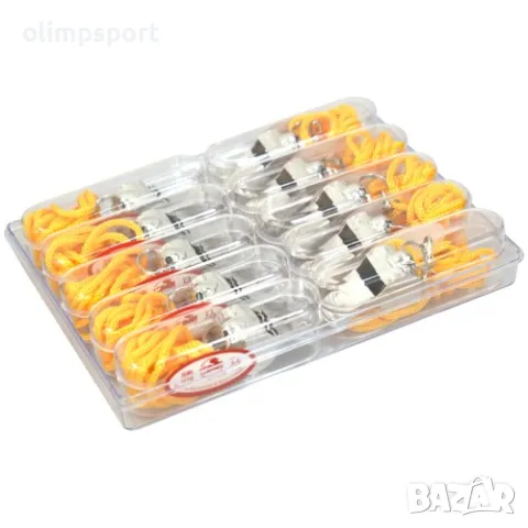 Свирка реферска (съдийска) MAXI, Метална, С топче. Подходяща за тренировки и мачове в различни спорт, снимка 2 - Спортна екипировка - 49033844