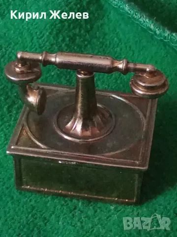 КОЛЕКЦИОНЕРСКА МЕСИНГОВА МИНИАТЮРА на СТАР ТЕЛЕФОН За РЕТРО ИНТЕРИОР 39879, снимка 13 - Колекции - 46995019