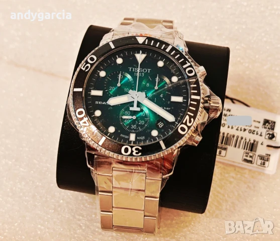 ЧИСТО НОВ TISSOT SEASTAR 1000 CHRONOGRAPH T120.417.11.091.01 часовник кутия 100% оригинал справка SN, снимка 11 - Мъжки - 44550533