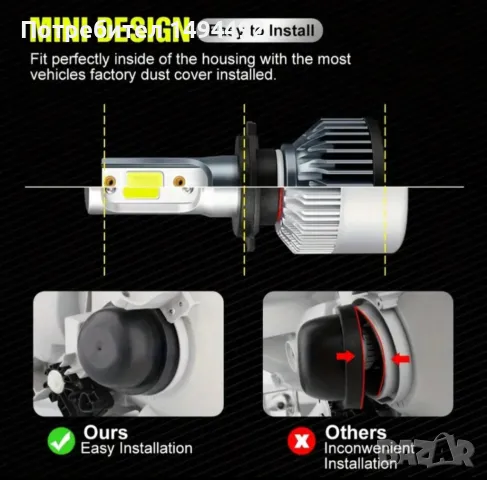 автомобилни Led крушки h4, снимка 8 - Части - 48553733