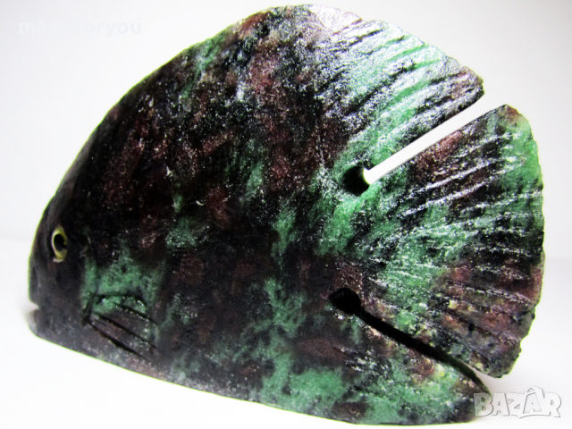 Рубин в Цоисит, Зоисит , Аниолит естествен,натурален тропическа риба рибка 715 карата Индия, снимка 4 - Други ценни предмети - 36457658