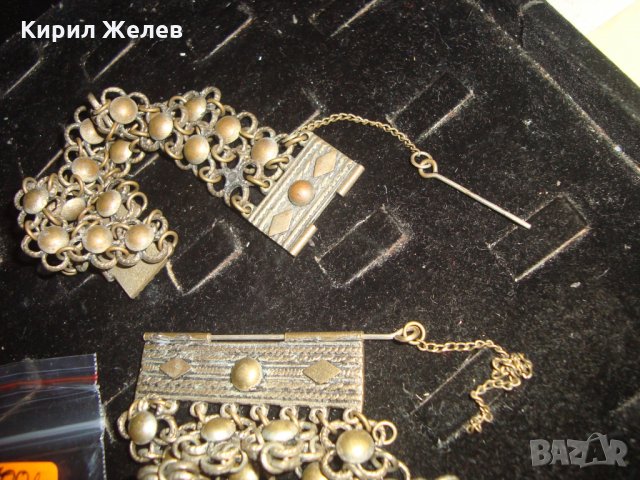 19 Век 2 ПОСРЕБРЕНИ БРОНЗОВИ ВЪЗРОЖДЕНСКИ ЕТНО ГРИВНИ РЪЧНА МАЙСТОРСКА ПЛЕТКА с ЩИФТ за НОСИИ 46827, снимка 15 - Антикварни и старинни предмети - 33215991