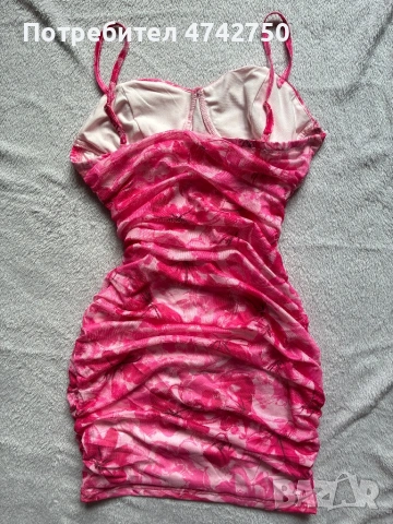 Розова рокля , снимка 4 - Рокли - 53560455