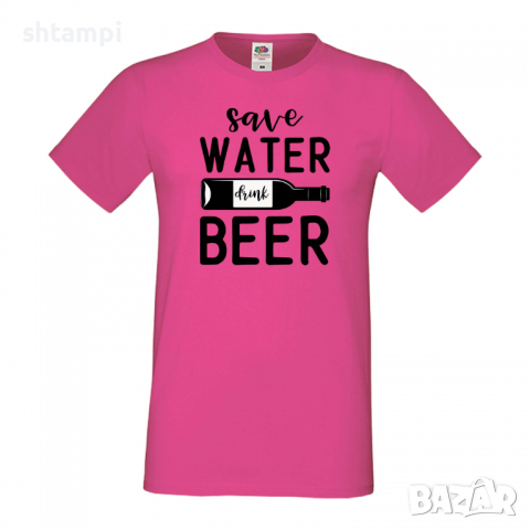 Мъжка тениска Save Water Drink Beer 1,Бира,Бирфест,Beerfest,Подарък,Изненада,Рожден Ден, снимка 1 - Тениски - 36387393
