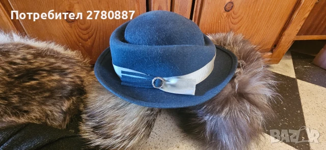 Дамски ретро шапки от естествен косъм, каскет и др, снимка 2 - Шапки - 51201325