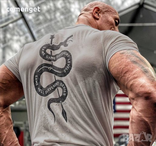 FITNESS! Мъжки тениски ROCK SNAKE с фитнес принт!