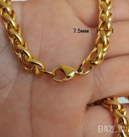 🔝 Синджир ланец верижка златен златна гривна, модел: 2,  18К, снимка 3 - Колиета, медальони, синджири - 25376099