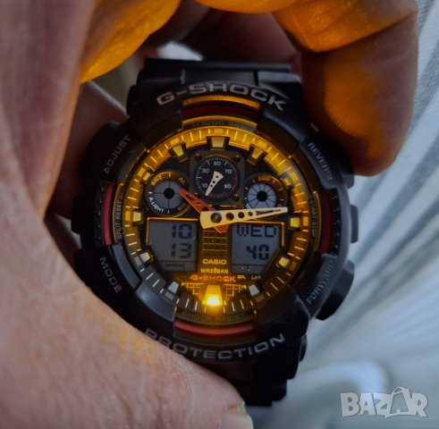Мъжки часовник Casio G-Shock - GA-100, снимка 16 - Мъжки - 43845931
