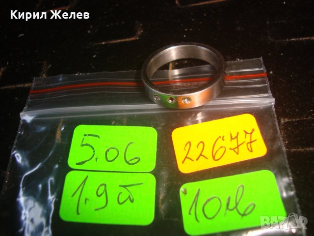 СТОМАНЕНА ХАЛКА ПРЪСТЕН с ИНКРУСТИРАНИ ЦИРКОНИ БЛАГОРОДНА НЕРЪЖДАЕМА СТОМАНА 22677, снимка 5 - Пръстени - 33153885