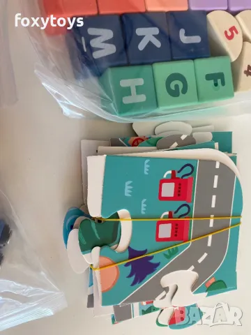 Дървен конструктор - град, 115 блока 23519, снимка 6 - Образователни игри - 46543843