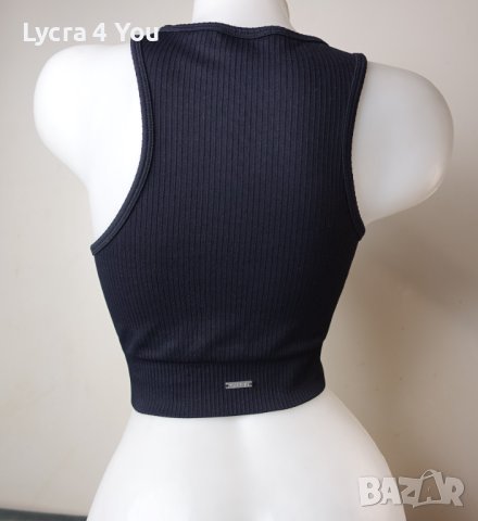 Aim'n S/M черен спортен асиметричен топ/бюстие, снимка 5 - Корсети, бюстиета, топове - 43892827