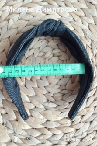 Диадеми от деним с възел / Диадема от деним с дунапрен , снимка 12 - Аксесоари за коса - 48940978